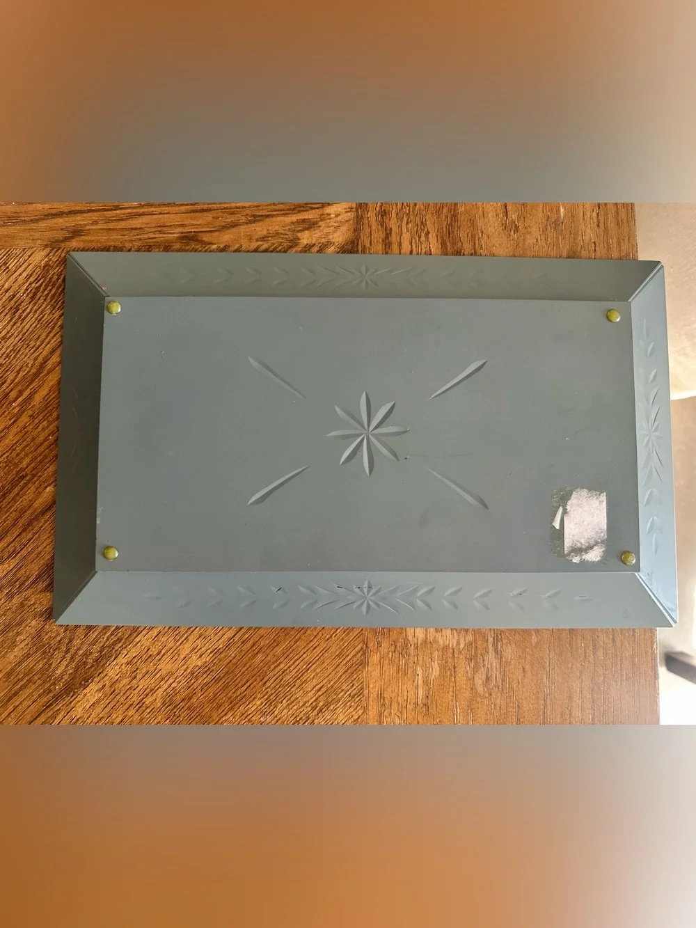 Vintage Venetian-Style etched glass mirror.